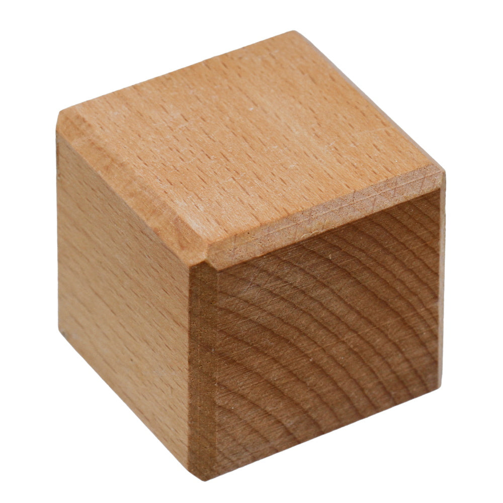 Solid Wooden Cube – Natural Finish