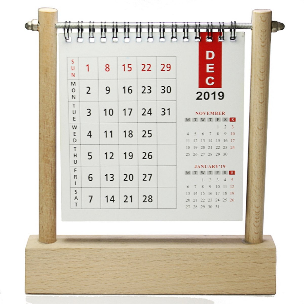 Wooden Desktop Calendar Stand