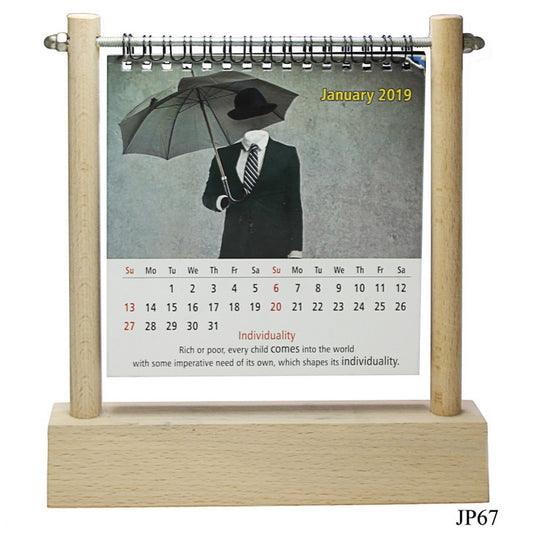 Wooden Desktop Calendar Stand