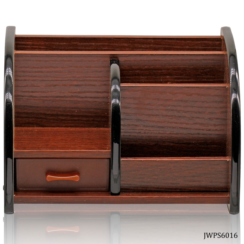 Premium Wooden Desktop Organizer with Drawer
