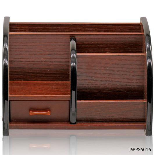 Premium Wooden Desktop Organizer with Drawer