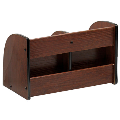 Elegant Wooden Multi-Compartment Desk Organizer with Drawer