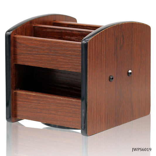 Compact Wooden Desk Organizer with Dual Compartments