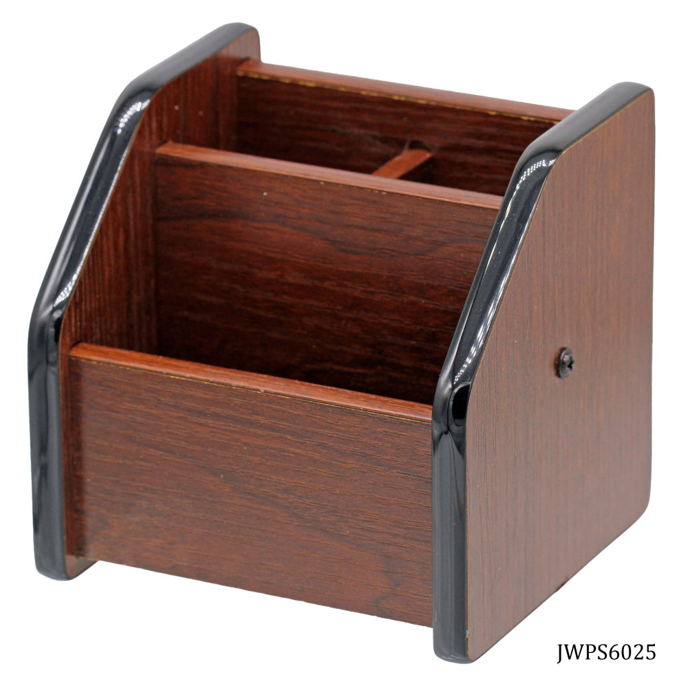 Compact Wooden Pen & Accessory Holder