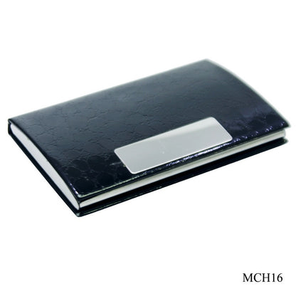 Elegant Black Leather Business Card Holder
