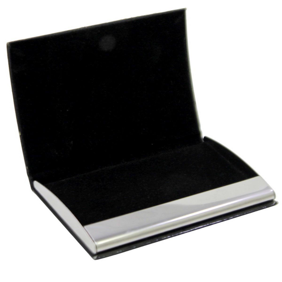 Elegant Black Leather Business Card Holder