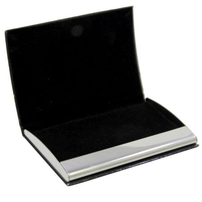 Elegant Black Leather Business Card Holder
