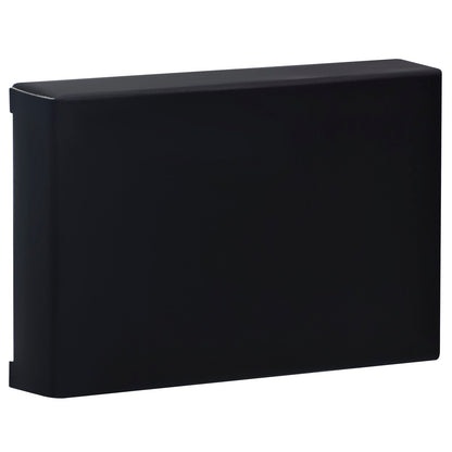 Classic Brown Leatherette Business Card Holder with Chrome Edge