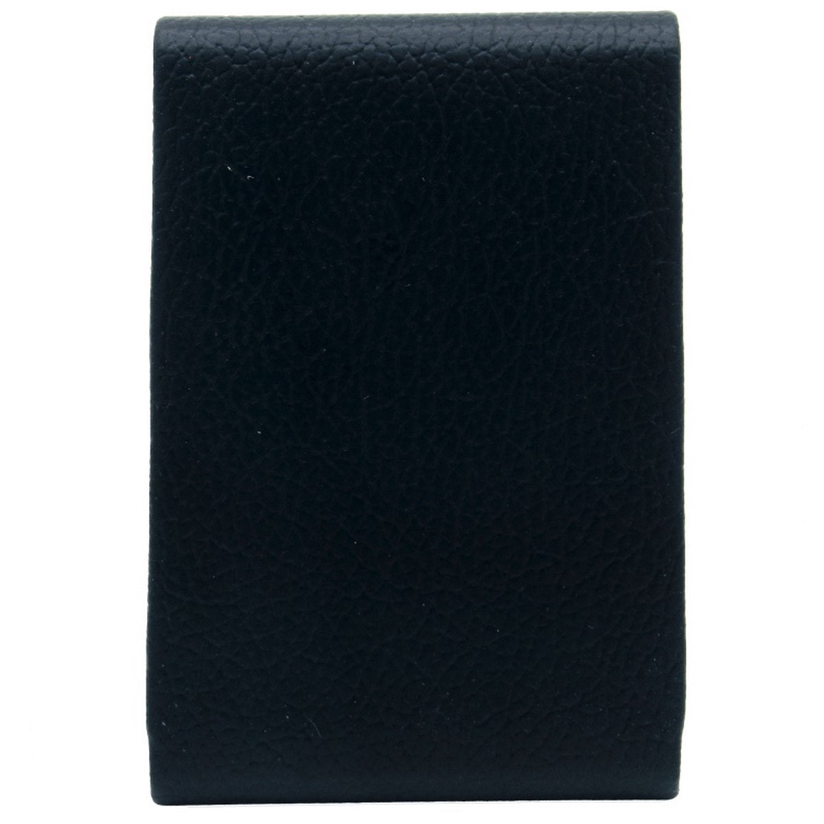 Vertical Leatherette Business Card Holder with Brushed Metal Accent