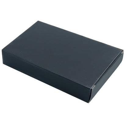 Vertical Leatherette Business Card Holder with Brushed Metal Accent