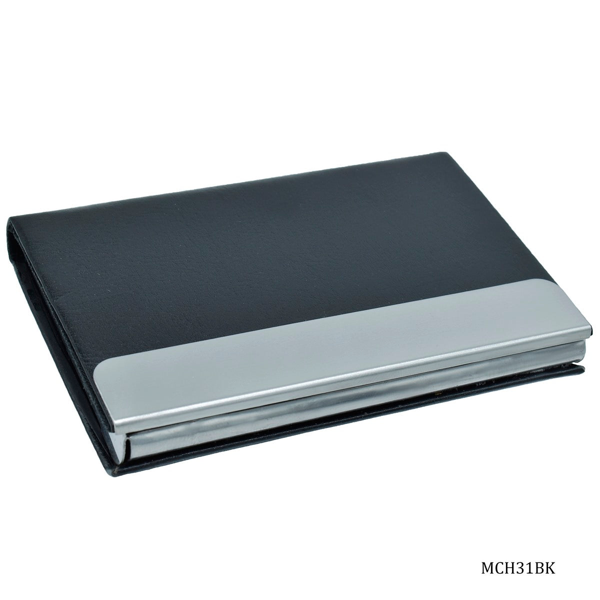 Classic Black PU Leather Business Card Holder