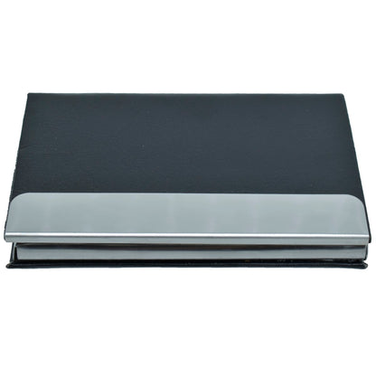 Classic Black PU Leather Business Card Holder