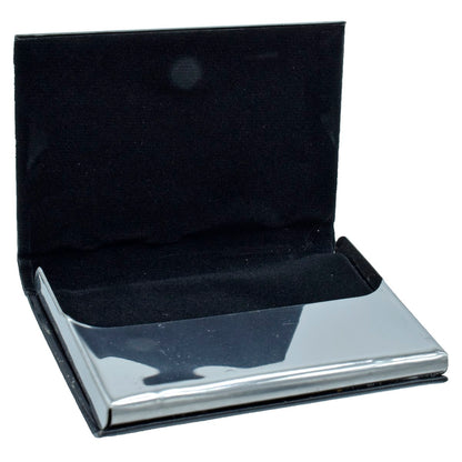 Classic Black PU Leather Business Card Holder