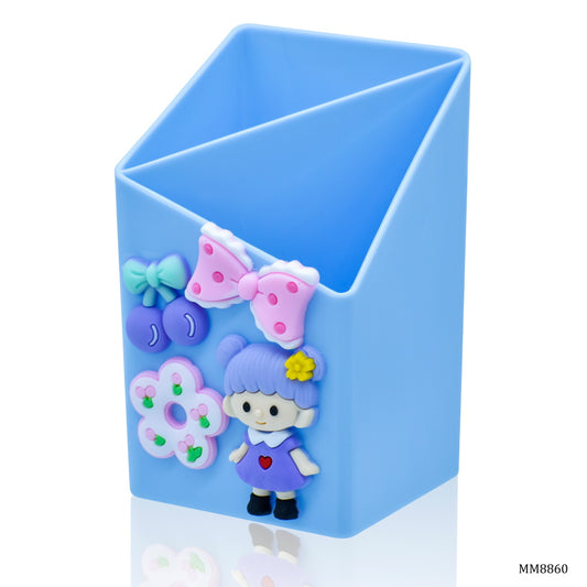Cute Cartoon-Themed Slanted Pen Holder
