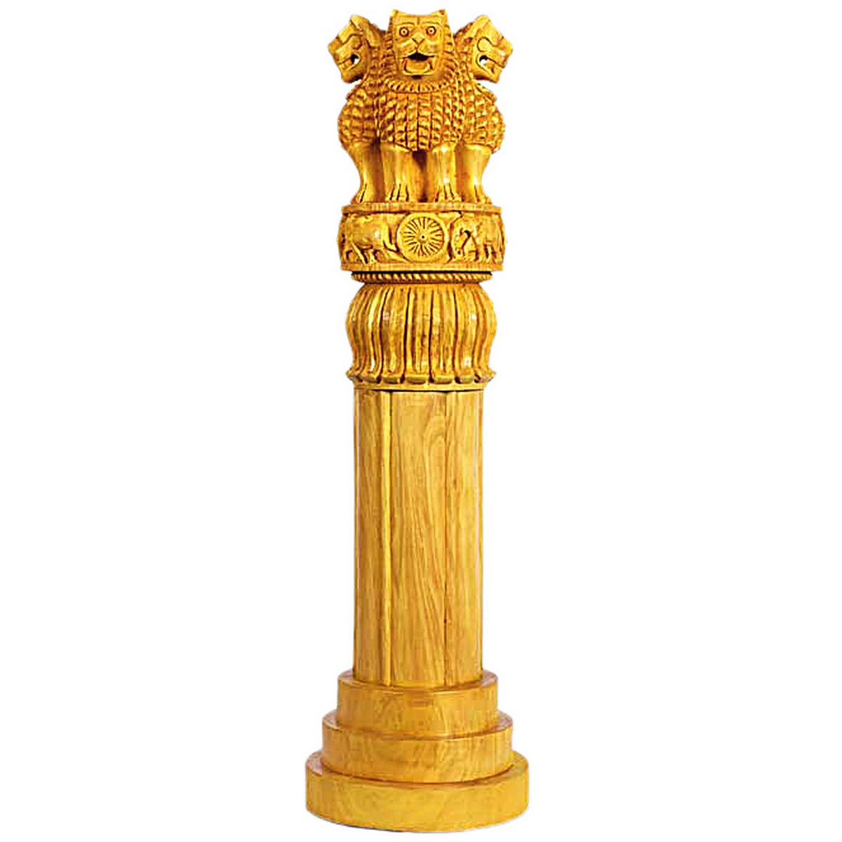 Regal Wooden Ashoka Pillar – Supreme Edition Handcrafted Emblem