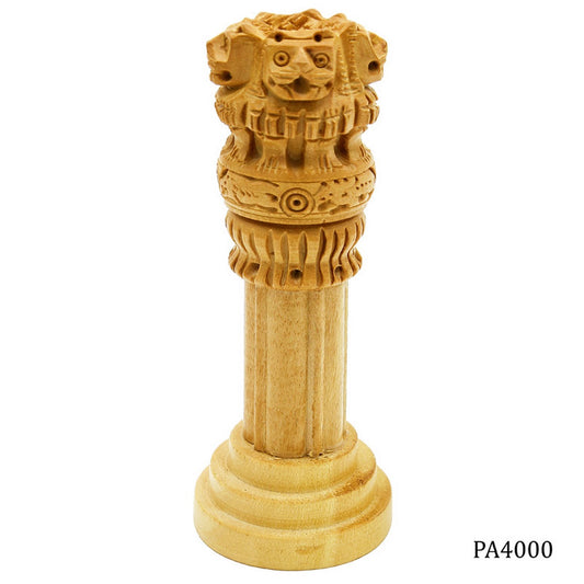 Wooden Ashoka Pillar – National Emblem of India