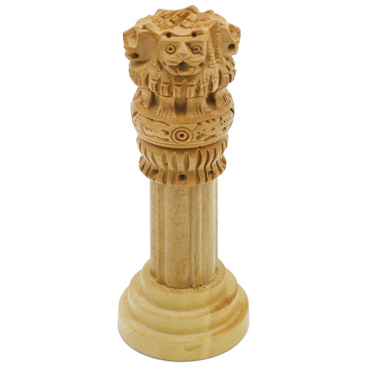 Wooden Ashoka Pillar – National Emblem of India