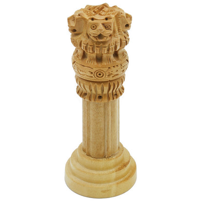 Wooden Ashoka Pillar – National Emblem of India