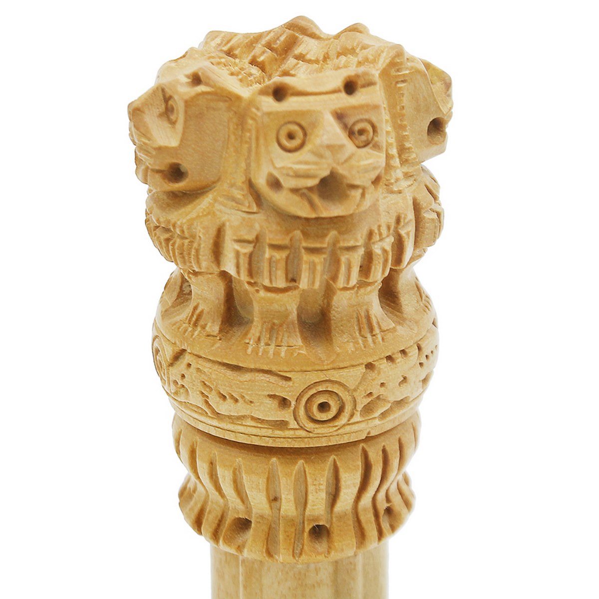 Wooden Ashoka Pillar – National Emblem of India