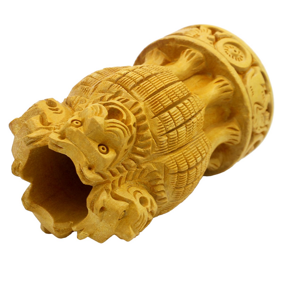 Polished Ashoka Pillar Pen Stand