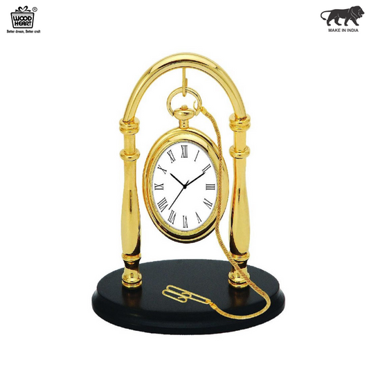 Hanging Pocket Watch Desk Clock – Premium Gold Finish