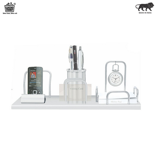 Multipurpose Desk Organizer with Hanging Clock