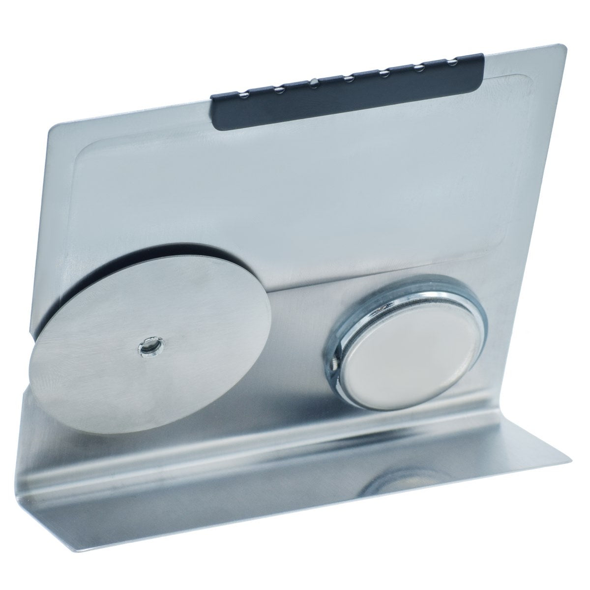 Brushed Metal Perpetual Calendar with Clock & Month Indicator