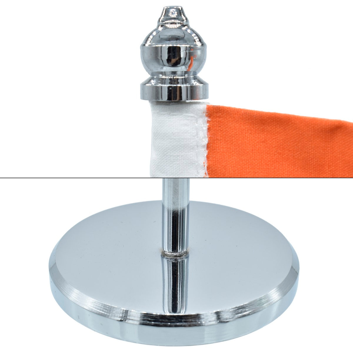 Premium Indian Table Flag with Tall Chrome Stand