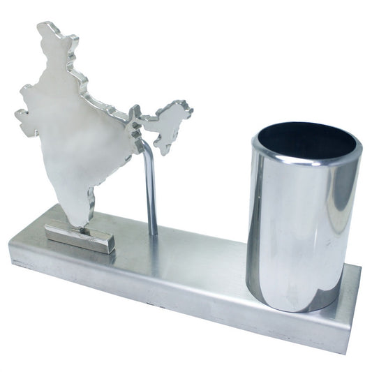 Desk Organizer with India Map Cutout & Pen Holder