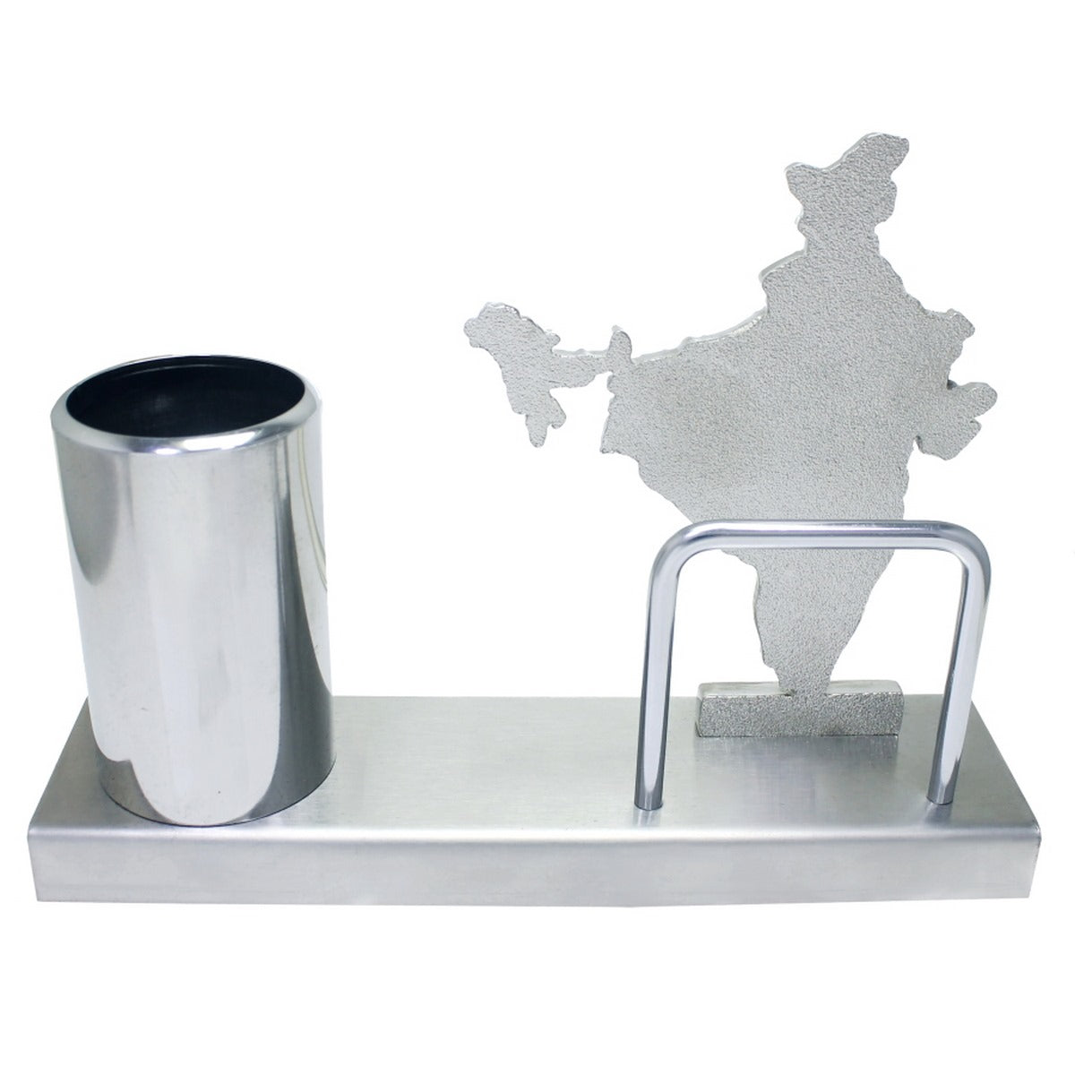 Desk Organizer with India Map Cutout & Pen Holder