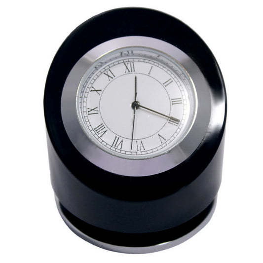 Wood Heart Black Rotating Desk Clock