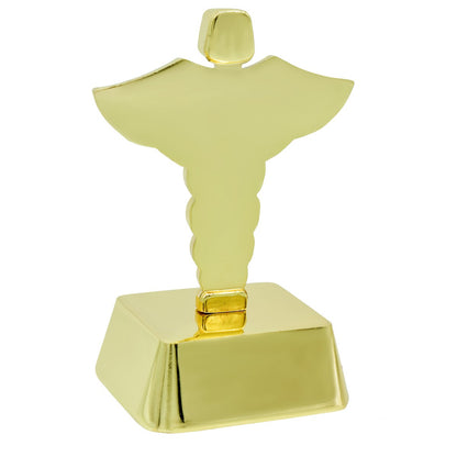 Wood Heart Caduceus Doctor's Symbol Desk Showpiece