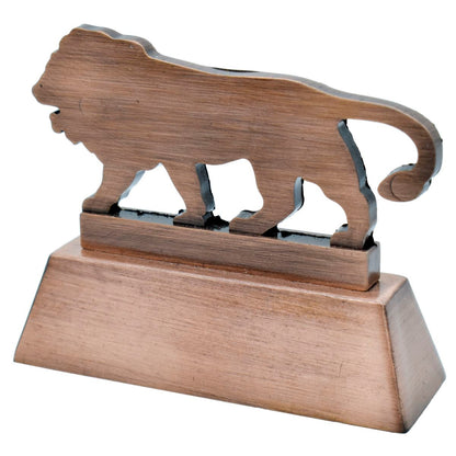 Wood Heart "Make in India" Lion Desktop Showpiece