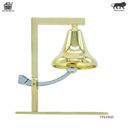 Wood Heart Premium Gold Table Bell