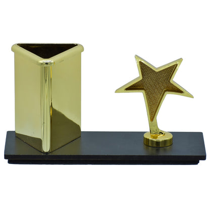 Golden Star Trophy Pen Holder – Premium Desk Organizer