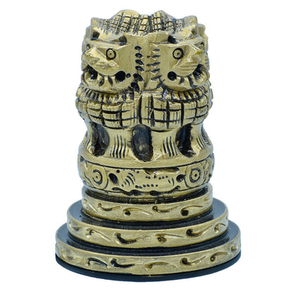 Wood Heart Brass-Finish Ashoka Pillar Replica