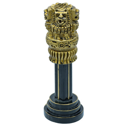 Wood Heart Ashoka Pillar on Tall Column Base