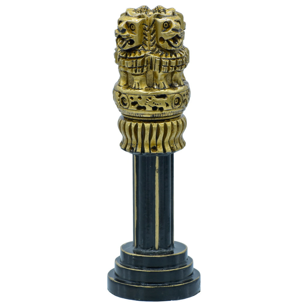 Wood Heart Ashoka Pillar on Tall Column Base