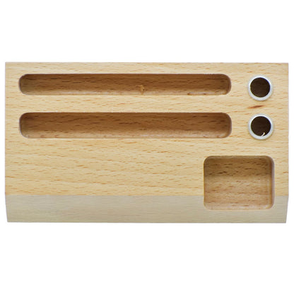 Premium Wooden Pen & Mobile Holder Dock