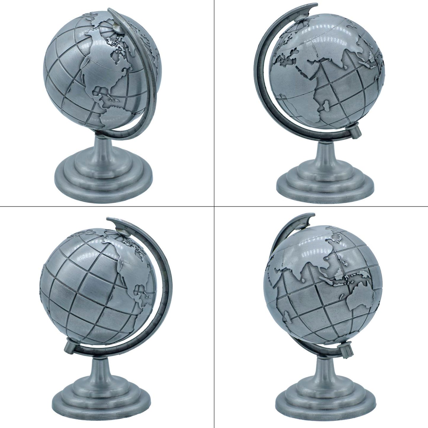 Miniature Metal World Globe – Desk & Shelf Décor