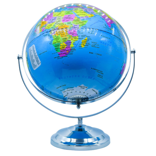Premium World Globe with Chrome Stand – Educational & Decorative