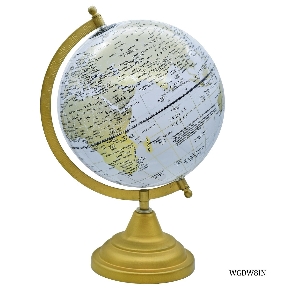 Modern Luxe World Globe with Golden Stand – Decorative & Educational