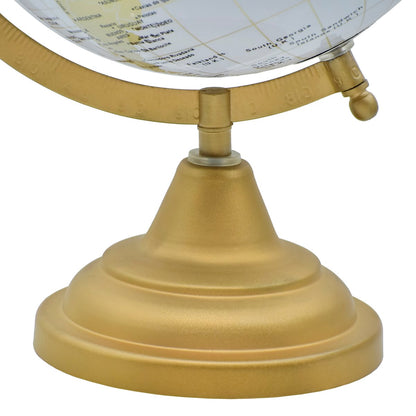 Modern Luxe World Globe with Golden Stand – Decorative & Educational