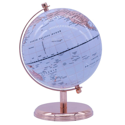 Luxury Rose Gold Decorative World Globe – 8 Inch