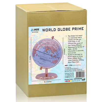 Luxury Rose Gold Decorative World Globe – 8 Inch