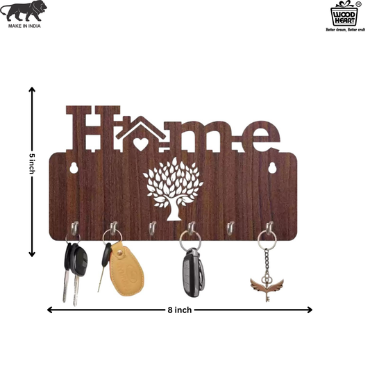 TreeHome Wooden Wall Key Holder