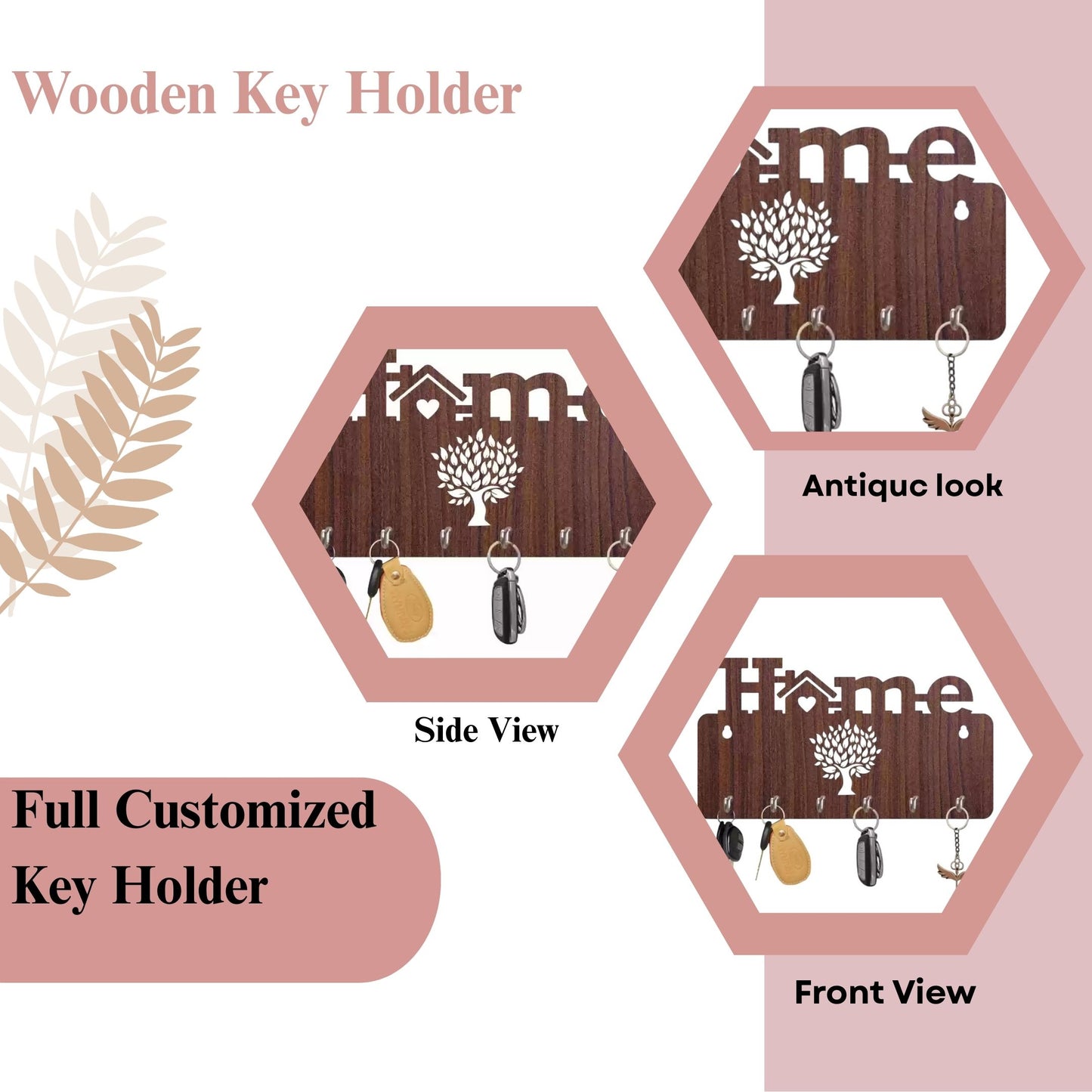 TreeHome Wooden Wall Key Holder