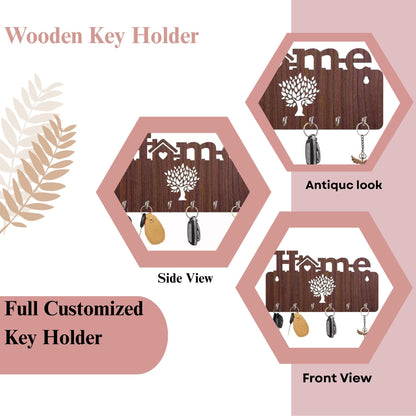TreeHome Wooden Wall Key Holder