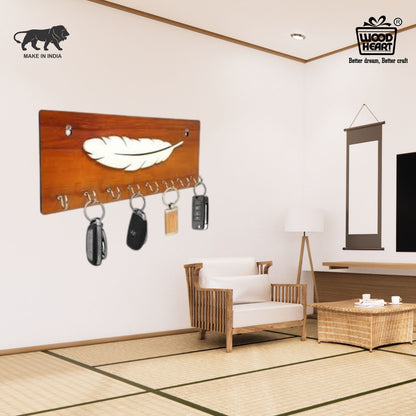 FeatherTouch Wooden Key Holder