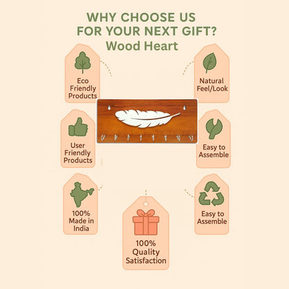 FeatherTouch Wooden Key Holder